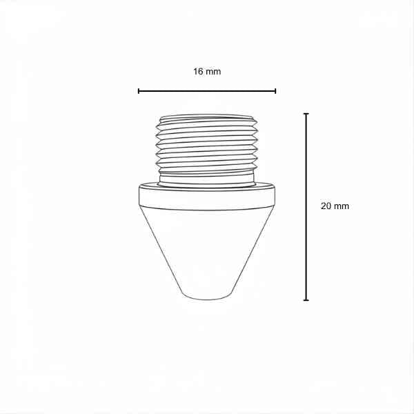 HS95 Chrome Double Nozzle 1.5mm
