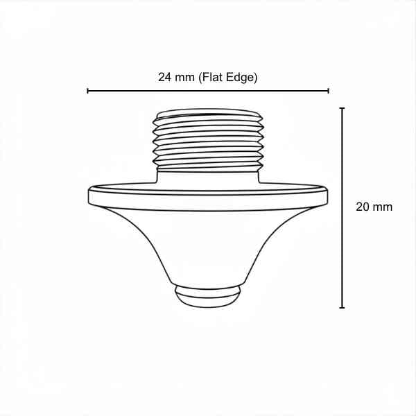 Double Nozzle Chrome w/holes 2.5mm