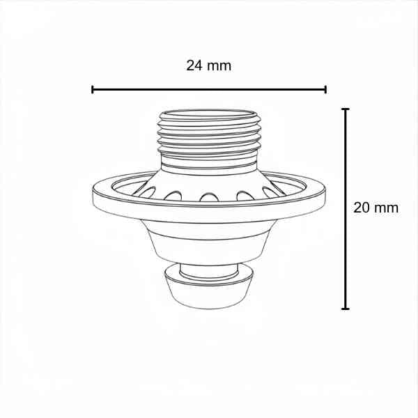 FIBER NOZZLE S Ø 2.0 FE W/COLLAR