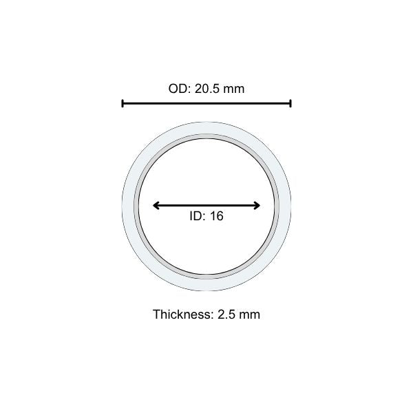 Lens Seal Ring: 20.5 x 16 x 2.5