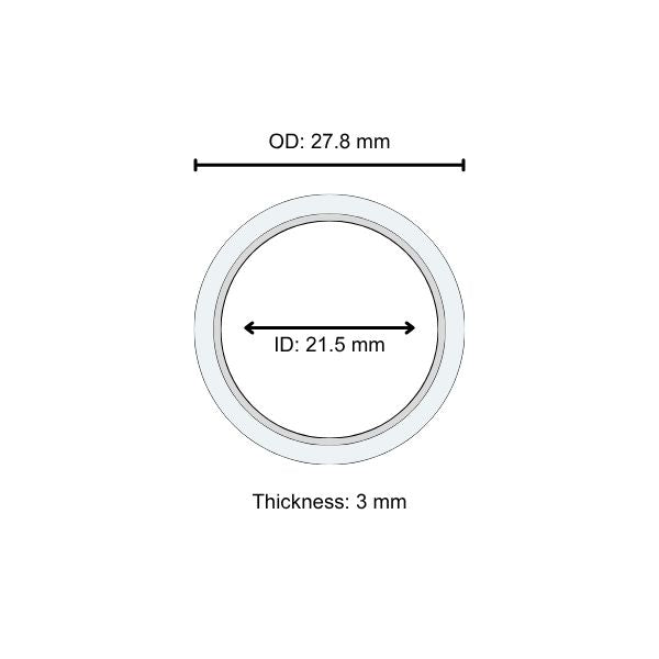 Lens Seal Ring: 27.8 x 21.5 x 3