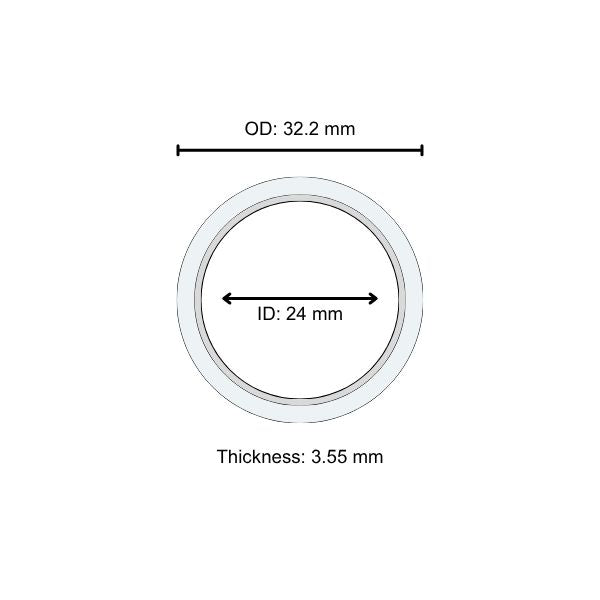 Lens Seal Ring: 32.2 x 24 x 3.55