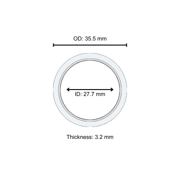 Lens Seal Ring: 35.5 x 27.7 x 3.2
