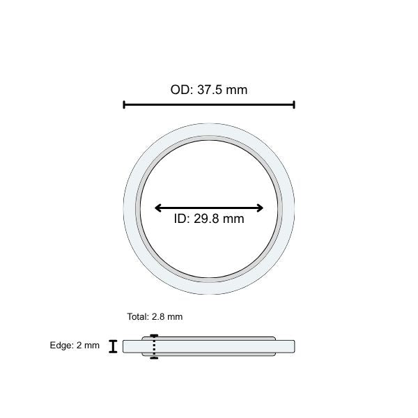 Lens Seal Ring: 37.5 x 29.8 x 2