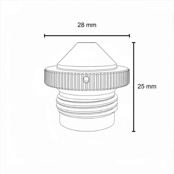 LVD Nozzle W/SPRING Ø2.5MM INT Ø1.5MM