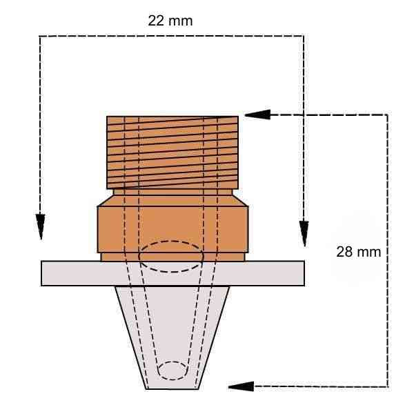 Slim Double Nozzle 4.0mm Chrome