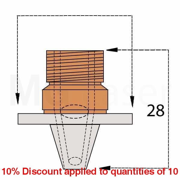 Slim Double Nozzle 2.0Mm Chrome Cutting Head