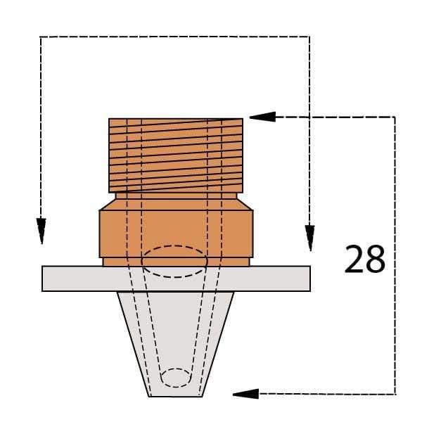 Slim Double Nozzle 2.0Mm Chrome Cutting Head