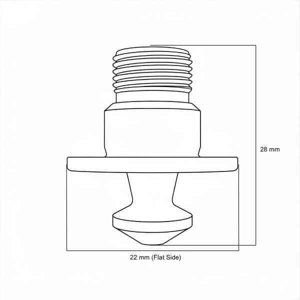 Pencil Nozzle 1.2mm HP Chrome