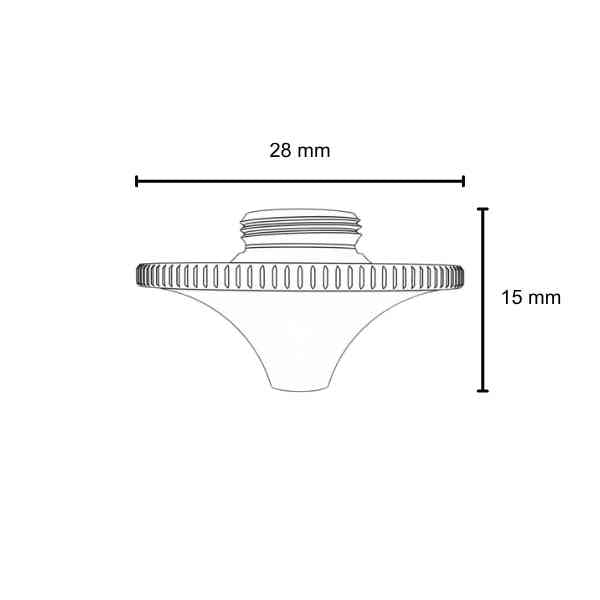 Nozzle, Precitec Compatible, D28-H15-M11, Fast-Cutting Concave (10-Pack) - 1.6mm - Chrome (Double)
