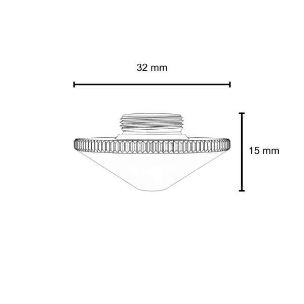 Nozzle, Raytools Compatible, D32, H15, M14 (10-Pack) - Single Chrome - 4.0mm