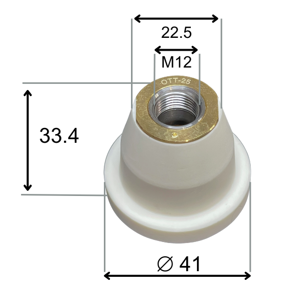 Ceramic Nozzle Holder M12 for Trumpf Auto Nozzle Changer