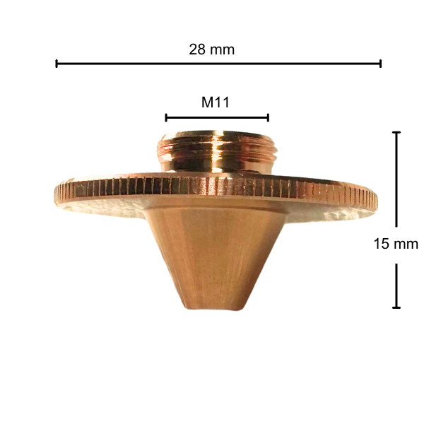 HP Nozzle Hat Shape - 10 Pack - Double - Chrome - Made in Italy - 0.8mm