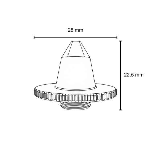 Nozzle, Precitec Compatible, D28-H22.5-M11 (10-Pack) - Single - 1.2mm