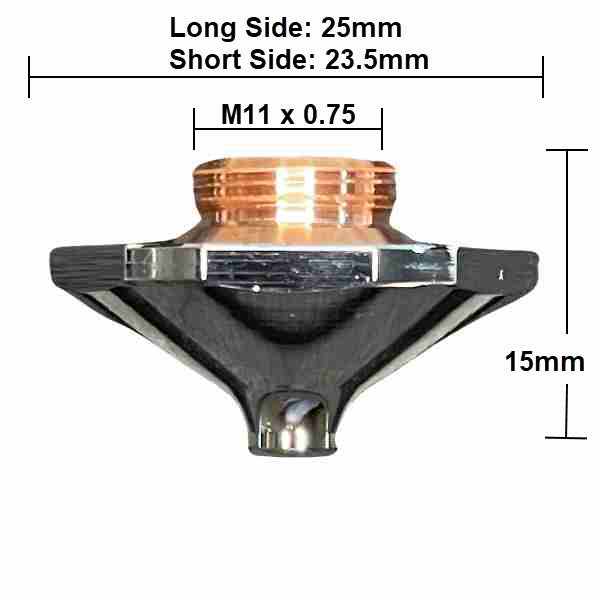 Nozzle Bodor, D25-H15-M11 (10-Pack) - Single - 2.3mm
