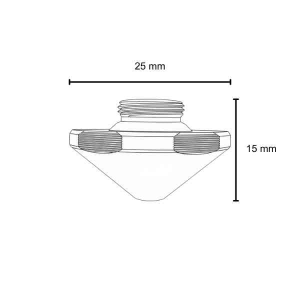 Nozzle, Bodor Compatible, D25-H15-M11 Cone Shape (10-pack) - Single - 2.0mm
